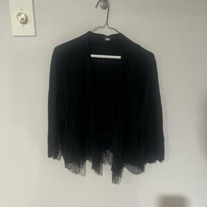 Tommy hilfiger black sheer cardigan